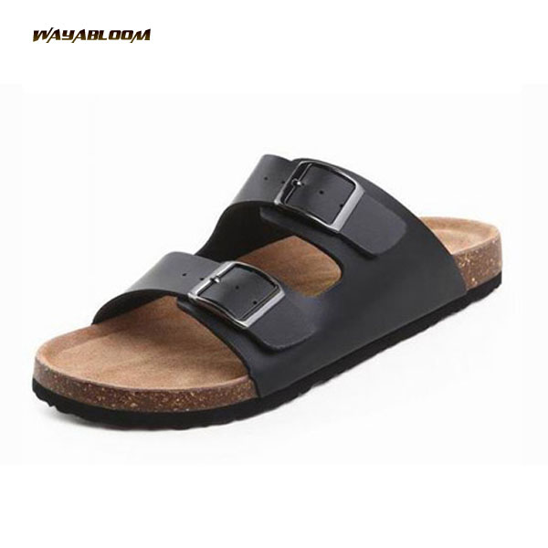 Breathable fashion shoes cork slippers sandals