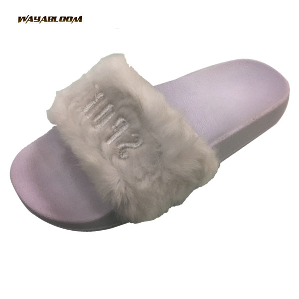 Latest New Design Ladies Custom lady women wool fashion eva plush fur indoor mules women plush Slippers/Slides/Sandals