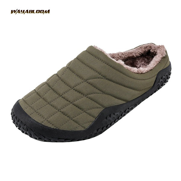Winter slippers Casual round head massage cotton slippers for men and women warm flat heel slippers